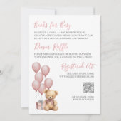 Bearly Wait Roze All In One Beer Babyshower Kaart (Achterkant)
