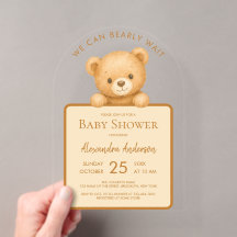 Bearly Wait Schattige Bruine Teddydbeer Baby Showe