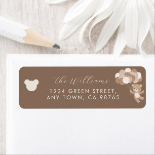 Bearly Wait Taupe Knuffelbeer Minimalistisch Etiket