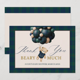 Bearly Wait Teddy Ballon Baby Shower boeken Bedankkaart