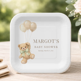 Bearly Wait Teddy Ballonnen Baby Shower Feest Papi Papieren Bordje