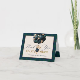 Bearly Wait Teddy Balloon Baby Shower books Bedankkaart