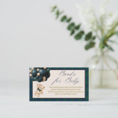 Bearly Wait Teddy Balloon Baby Shower books Informatiekaartje (Staand voorkant)