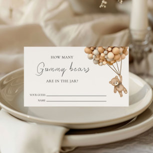 Bearly Wait Teddy Balloon Guess spel Informatiekaartje