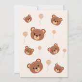 Bearly Wait Teddy Bear Bruin Neutraal Baby shower Kaart (Achterkant)