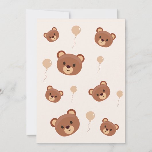 Bearly Wait Teddy Bear Bruin Neutraal Baby shower Kaart (Achterkant)