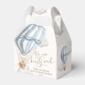 Bearly Wait Teddy Bear Hete Luchtballon Baby showe Bedankdoosjes (Voorkant Zijde)