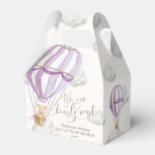 Bearly Wait Teddy Bear Hete Luchtballon Baby showe Bedankdoosjes (Achterkant)