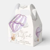 Bearly Wait Teddy Bear Hete Luchtballon Baby showe Bedankdoosjes (Voorkant Zijde)