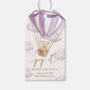 Bearly Wait Teddy Bear Lilac Pop Het Wanneer Ze Kn Cadeaulabel