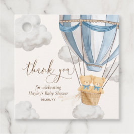Bearly Wait Teddy Bear Thank You Twins Baby Shower Bedankjes Labels