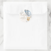 Bearly Wait Teddy Bear Thank You Twins Baby Shower Ronde Sticker (Tas)