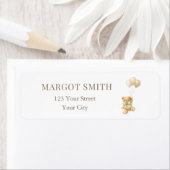 Bearly Wait Teddybeer Babyshower Retouradres Etiket (Insitu)