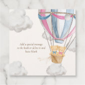 Bearly Wait Teddybeer Bedankt Tweeling Baby Shower Bedankjes Labels (Achterkant)