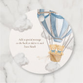 Bearly Wait Teddybeer Bedankt Tweeling Baby Shower Bedankjes Labels (Achterkant)