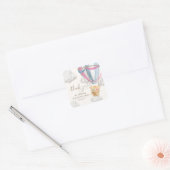 Bearly Wait Teddybeer Bedankt Tweeling Baby Shower Vierkante Sticker (Envelop)