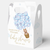 Bearly Wait Teddybeer Blauwe Ballonnen Baby Shower Bedankdoosjes (Geopend)