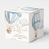 Bearly Wait Teddybeer-hete luchtballon baby shower Bedankdoosjes (Voorkant Zijde)