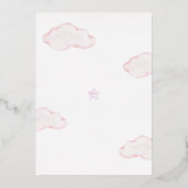 Bearly Wait Teddybeer Meisje Baby Shower Roze Goud Folie Uitnodiging (Achterkant)