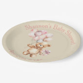 Bearly Wait - Teddybeer met ballonnen Papieren Bordje (Gekanteld)