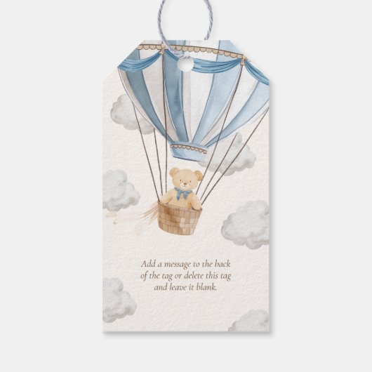 Bearly Wait Teddybeer Pop het als ze knalt Cadeaulabel (Achterkant)