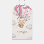 Bearly Wait Teddybeer Roze Pop Er Als Ze Springt Cadeaulabel (Achterkant)