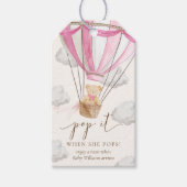 Bearly Wait Teddybeer Roze Pop Het Als Ze Knalt Cadeaulabel (Voorkant)