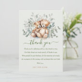 Bearly Wait Twins Schattigee teddybeer Boho Baby s Bedankkaart (Staand voorkant)