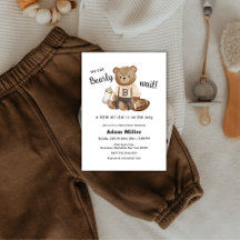Bearly Wait Voetbal Sport Jongen Baby Shower 