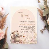 Bearly wait wildflower arch Baby shower uitnodigin