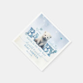 Bearly Wait Winter Modern Polar Beer Baby shower Servet (Hoek)