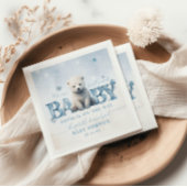 Bearly Wait Winter Modern Polar Beer Baby shower Servet