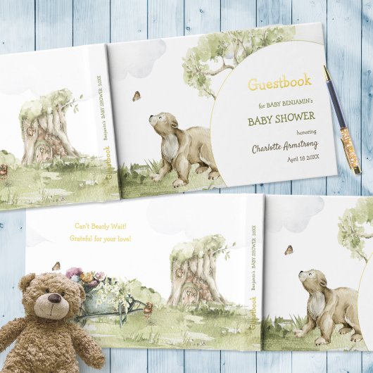 Bearly Wait Woodland Baby shower Gastenboek