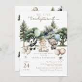 Bearly Wait Woodland Beer Baby shower Kaart (Voorkant / Achterkant)