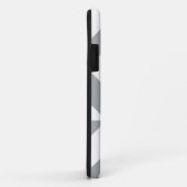 Bearm grijs geometrisch decomgrenzingspatroon Case-Mate iPhone case (Achterkant/rechts)