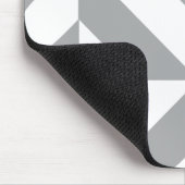 Bearm grijs geometrisch decomgrenzingspatroon muismat (Hoek)