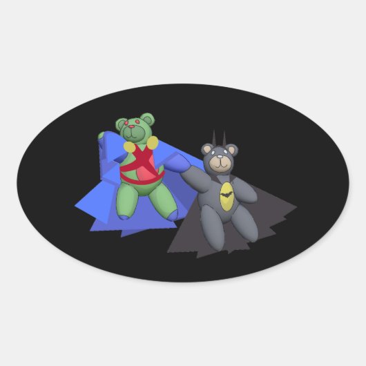BearMartian Oval Sticker (Voorkant)