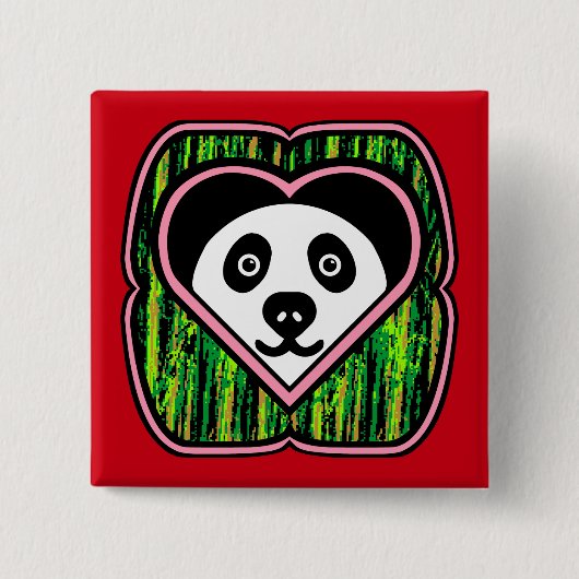 Bearmboe Vierkante Button 5,1 Cm (Voorkant)