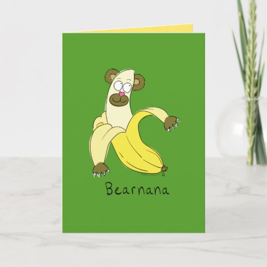 Bearnana - Funny Beer Banana Wenskaart Kaart (Voorkant)