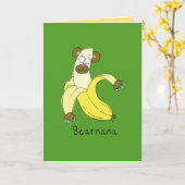 Bearnana - Funny Beer Banana Wenskaart Kaart (Gele Bloem)