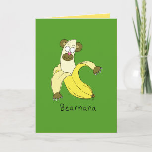 Bearnana - Funny Beer Banana Wenskaart Kaart