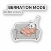Bearnation Mode Panda Sticker – Lazy Vibes (Voorkant)