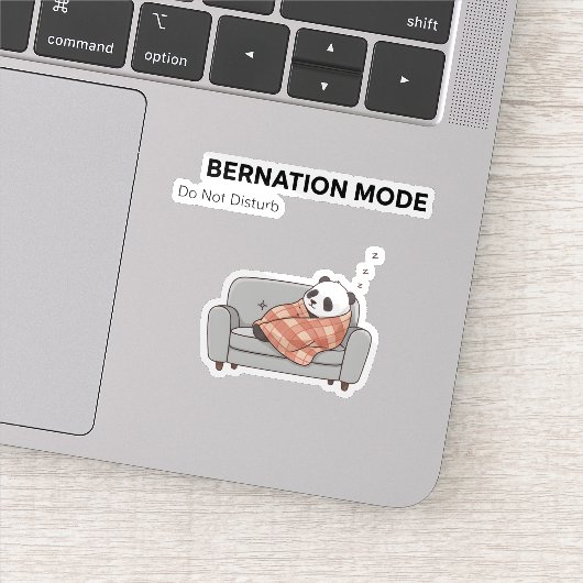 Bearnation Mode Panda Sticker – Lazy Vibes (Detail)