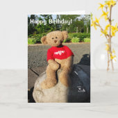 BearNPlush, zalige verjaardag! Kaart (Gele Bloem)