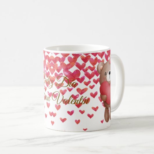 Bears and heart, coffee mug, Valentine's gift Koffiemok (Voorkant rechts)