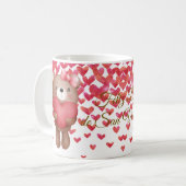 Bears and heart, coffee mug, Valentine's gift Koffiemok (Voorkant links)