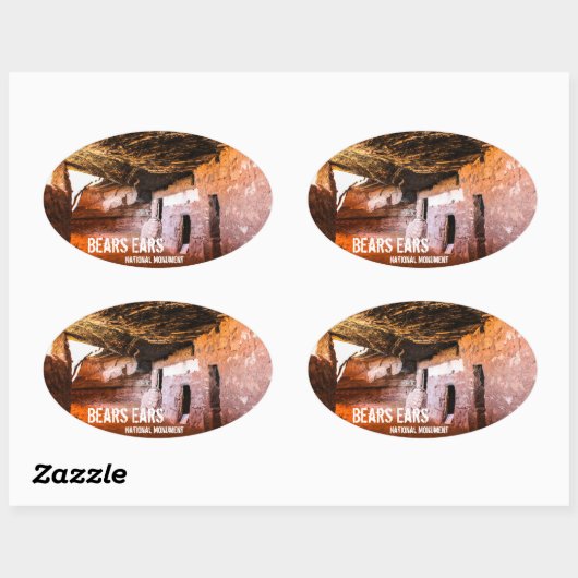 Bears Ears National Monument Ovale Sticker (Vel)