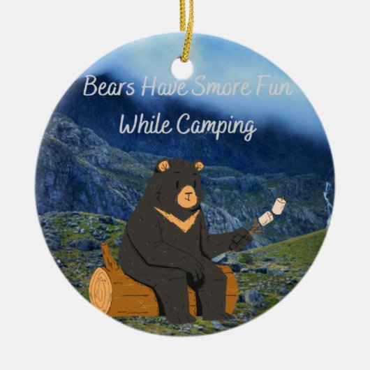 Bears Have Smore Fun While Camping Keramisch Ornament (Voorkant)