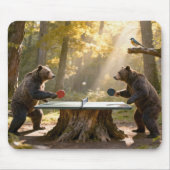Bears Playing Ping Pong in a Forest Muismat (Voorkant)