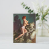 Bearskin Pin Up Briefkaart (Staand voorkant)